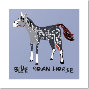 Blue Roan horse Posters and Art